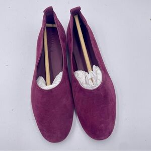 Everlane Plum Suede Flats